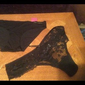 2 pair NWT size large black panties